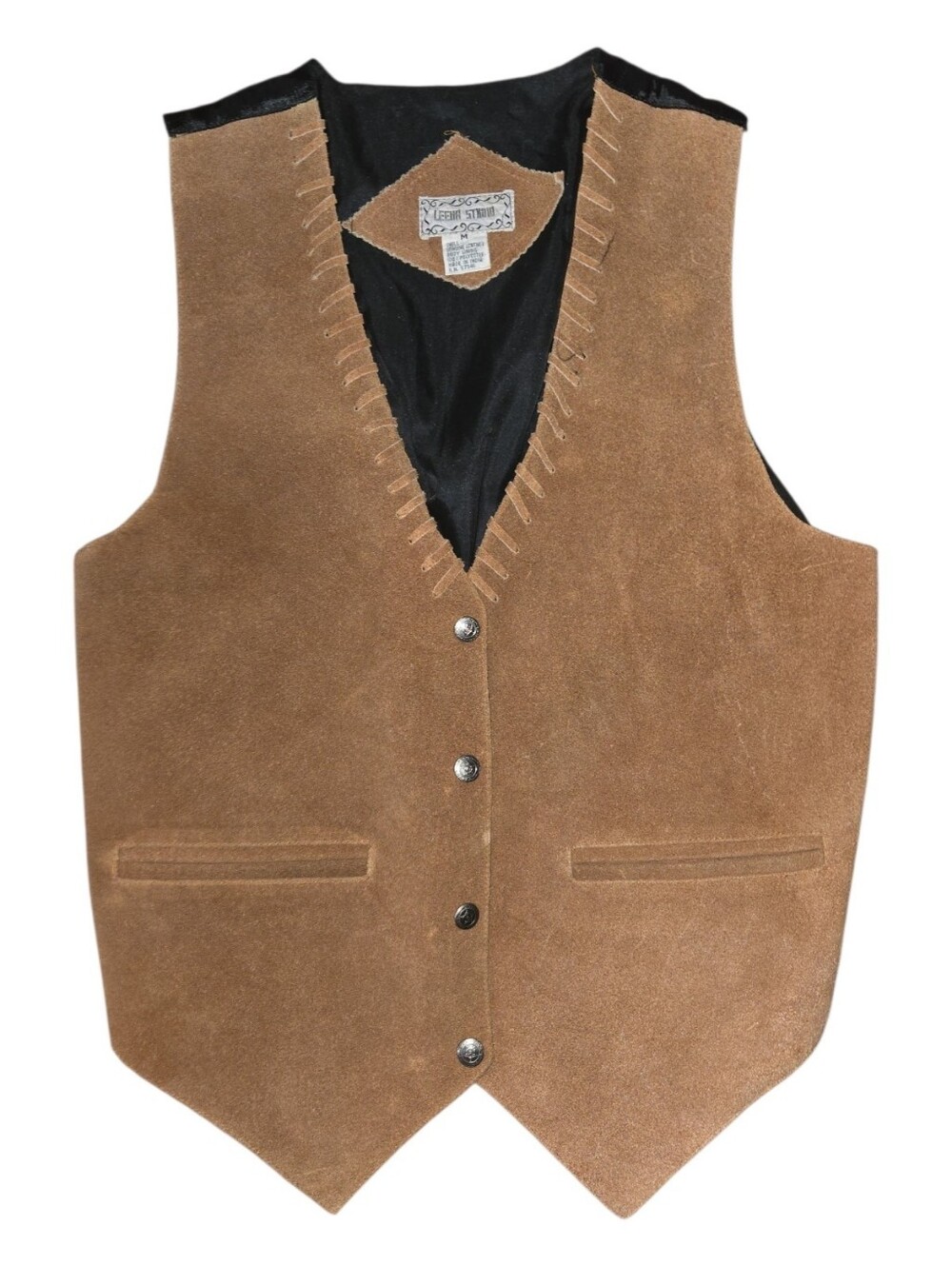 Vintage Brown Suede Vest - Men Jackets & Coats Size M